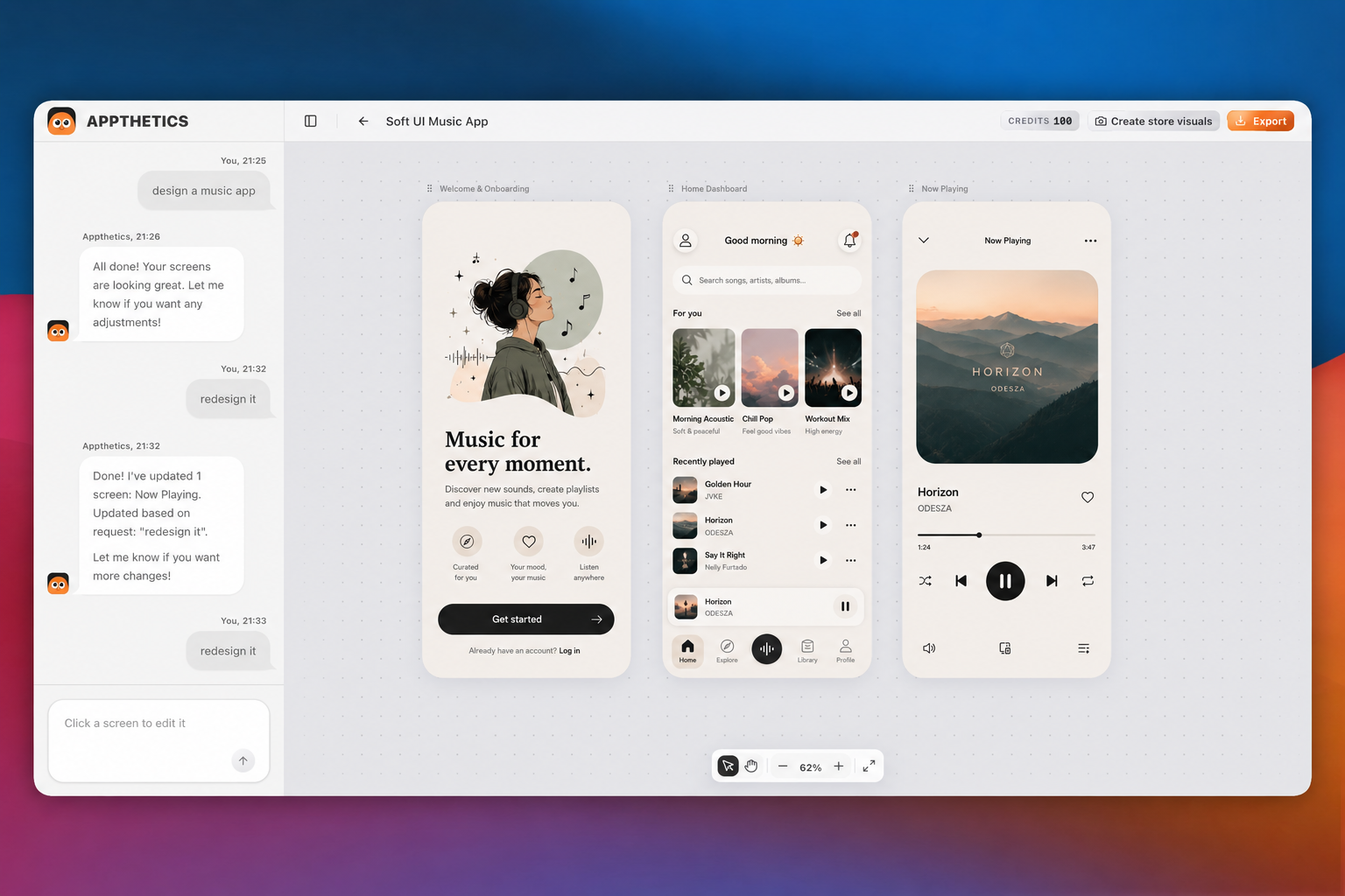 Appthetics Dashboard